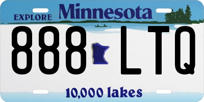 MN license plate 888LTQ