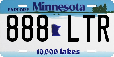 MN license plate 888LTR
