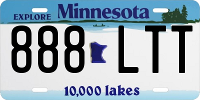 MN license plate 888LTT