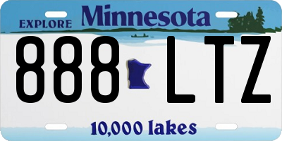 MN license plate 888LTZ