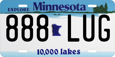 MN license plate 888LUG