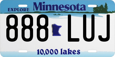 MN license plate 888LUJ