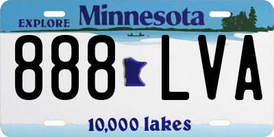 MN license plate 888LVA
