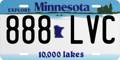 MN license plate 888LVC