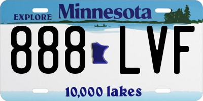 MN license plate 888LVF