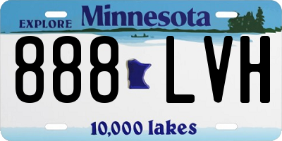 MN license plate 888LVH