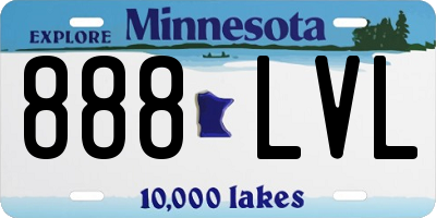 MN license plate 888LVL