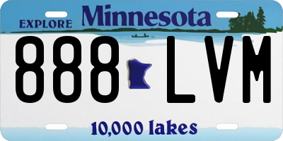 MN license plate 888LVM