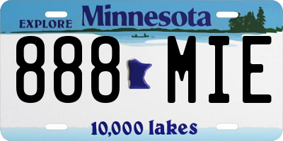 MN license plate 888MIE
