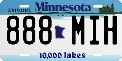MN license plate 888MIH