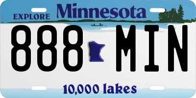 MN license plate 888MIN
