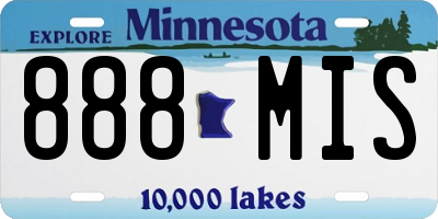 MN license plate 888MIS