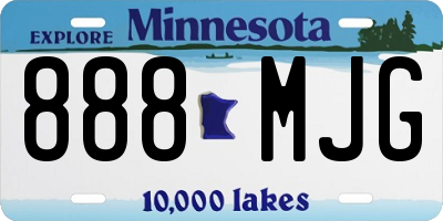 MN license plate 888MJG
