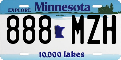 MN license plate 888MZH