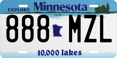 MN license plate 888MZL