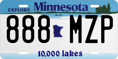 MN license plate 888MZP