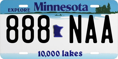 MN license plate 888NAA