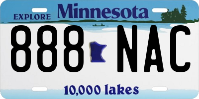 MN license plate 888NAC