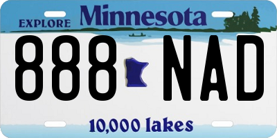 MN license plate 888NAD