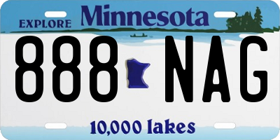 MN license plate 888NAG