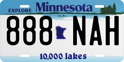 MN license plate 888NAH