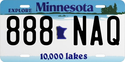 MN license plate 888NAQ