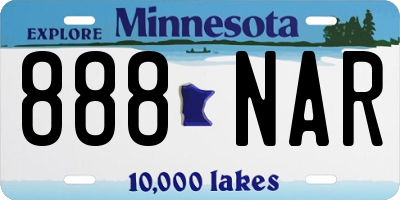 MN license plate 888NAR
