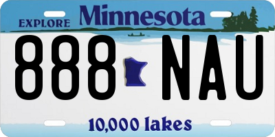 MN license plate 888NAU