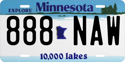 MN license plate 888NAW