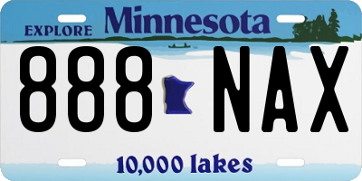 MN license plate 888NAX