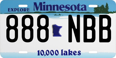 MN license plate 888NBB