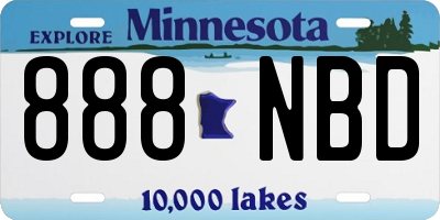 MN license plate 888NBD