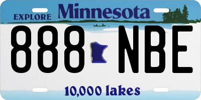 MN license plate 888NBE