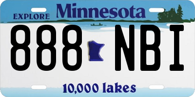 MN license plate 888NBI