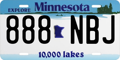 MN license plate 888NBJ