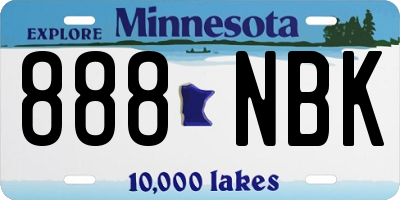 MN license plate 888NBK