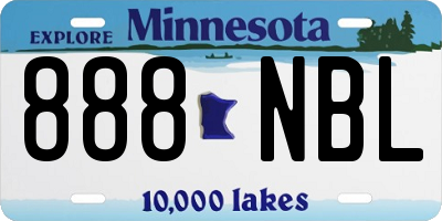 MN license plate 888NBL