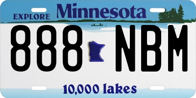 MN license plate 888NBM