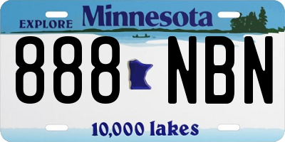 MN license plate 888NBN