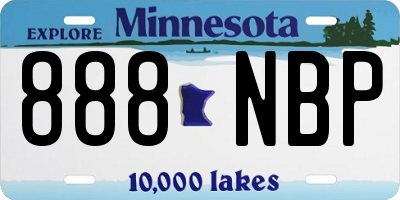 MN license plate 888NBP