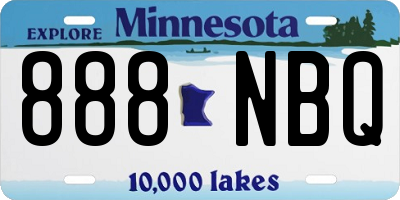 MN license plate 888NBQ