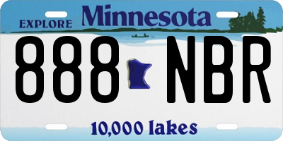 MN license plate 888NBR