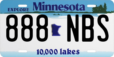 MN license plate 888NBS