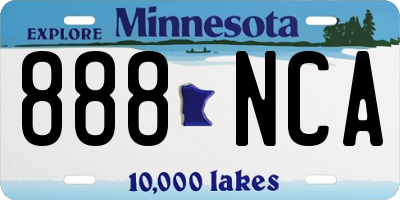 MN license plate 888NCA