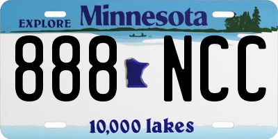 MN license plate 888NCC