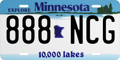 MN license plate 888NCG