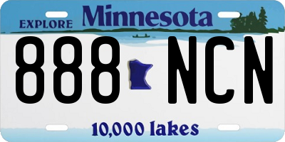 MN license plate 888NCN