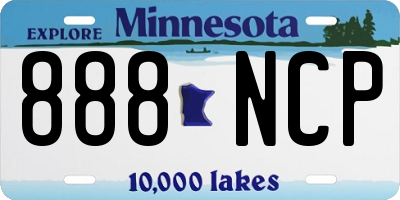 MN license plate 888NCP