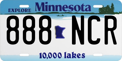 MN license plate 888NCR