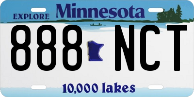 MN license plate 888NCT